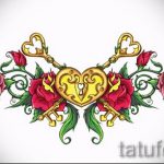 Példa a hát alsó részén található tetoválás vázlatára - opció - tatufoto.ru - 33