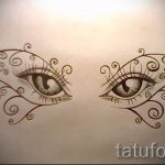 Példa a hát alsó részén található tetoválás vázlatára - opció - tatufoto.ru - 30