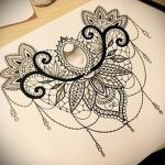 Példa a hát alsó részén található tetoválás vázlatára - opció - tatufoto.ru - 11