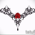 Példa a hát alsó részén lévő tetoválás vázlatára - opció - tatufoto.ru - 10