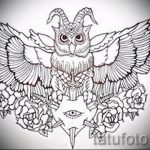 Példa egy vázlatra a hát alsó részén lévő tetováláshoz - opció - tatufoto.ru - 1