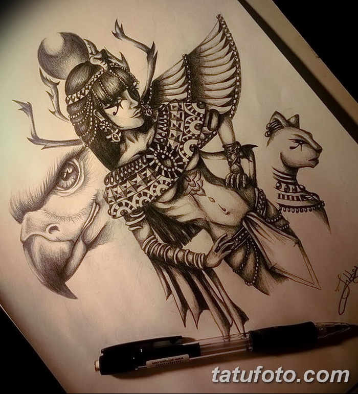 fotó Vázlatok Nefertiti tetoválásairól, 2017.10.02. №024 - Nefertiti vázlatai -