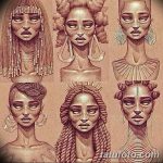 fotó Vázlatok Nefertiti tetoválásairól, 2017.10.02., 009 - Nefertiti vázlatai -