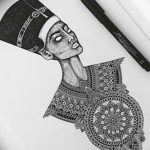 fotó Vázlatok a Nefertiti tetoválásról 2017.10.02. №017 - Nefertiti vázlatai -