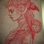 fotó Vázlatok Nefertiti tetoválásairól, 2017.10.02., №019 - Nefertiti vázlatai -