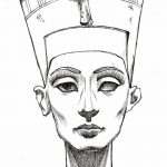 fotó Vázlatok Nefertiti tetoválásairól, 2017.10.02. №041 - Nefertiti vázlatai -