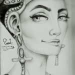 fotó Vázlatok Nefertiti tetoválásairól, 2017.10.02. №044 - Nefertiti vázlatai -