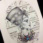 fotó Vázlatok a Nefertiti tetoválásról 2017.10.02. №046 - Nefertiti vázlatai -