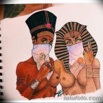 fotó Vázlatok Nefertiti tetoválásairól, 2017.10.02., №048 - Nefertiti vázlatai -