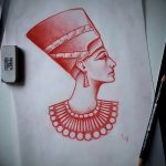 fotó Vázlatok Nefertiti tetoválásáról, 2017.10.02. №058 - Nefertiti vázlatai -