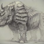 orrszarvú tetoválás vázlat 02.02.2020 №060 -orrszarvú tetoválás vázlatok-