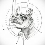 orrszarvú tetoválás vázlat 02.02.2020 №059 -orrszarvú tetoválás vázlatok-