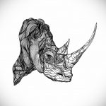 orrszarvú tetoválás vázlat 02.02.2020 №056 -orrszarvú tetoválás vázlatok-