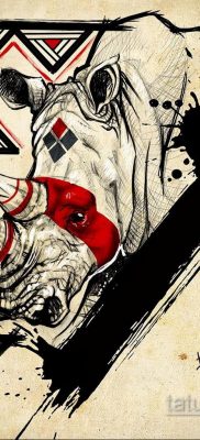 orrszarvú tetoválás vázlat 02.02.2020 №021 -orrszarvú tetoválás vázlatok-