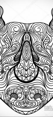 orrszarvú tetoválás vázlat fotó 02.02.2020 №032 -orrszarvú tetoválás vázlatok-