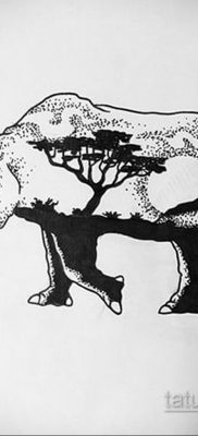 fotó egy orrszarvú tetoválás vázlatáról 2020.02.02. №022 -orrszarvú tetoválásvázlatok -