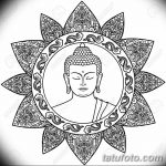 Buddha virág díszítéssel