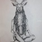 szarvas tetoválás vázlat 2019.02.23 №012 - vázlat tetoválás szarvas -