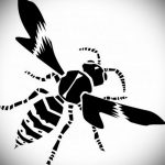 darázs tetoválás vázlata 2020.01.07. №3011 -darázs tetoválás vázlata -