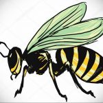 darázs tetoválás vázlata 07.01.2020 №3009 -mészárny tetoválás vázlat-