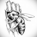 darázs tetoválás vázlata 07.01.2020 №3002 -mészárny tetoválás vázlat-