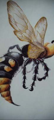 darázs tetoválás vázlata 2020.01.07. №059 -mázsa tetoválás vázlata -