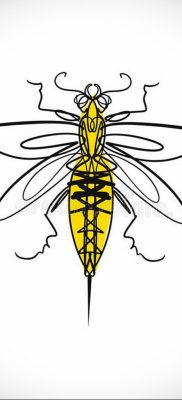 darázs tetoválás vázlata 2020.01.07. №058 -darázs tetoválás vázlata -