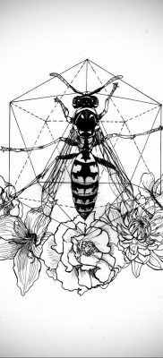 darázs tetoválás vázlata 2020.01.07. №051 -darázs tetoválás vázlata -