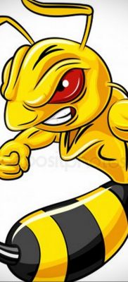 darázs tetoválás vázlata 2020.01.07. №047 -mázsa tetoválás vázlata -