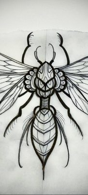 darázs tetoválás vázlata 2020.01.07. №031 -mázsa tetoválás vázlata -