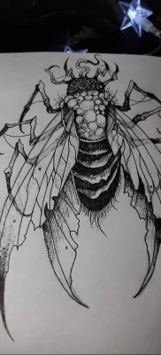 darázs tetoválás vázlata 2020.01.07. №027 -mázsa tetoválás vázlata -