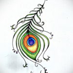 رسم لريشة لون الوشم 09/26/2019 №023 -رسم ريشة للوشم-