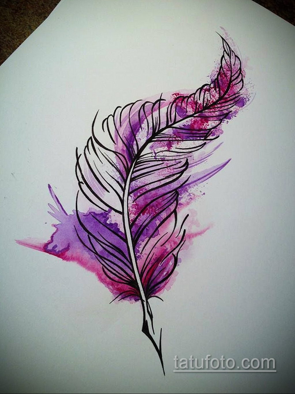 رسم للوشم ريشة العنقاء 09/26/2019 №009 - رسم ريشة الوشم-