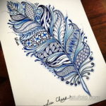 رسم للوشم لون ريشة 09/26/2019 №018 -رسم ريشة للوشم-