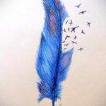 رسم للوشم لون ريشة 09/26/2019 №003 -رسم وشم ريشة-