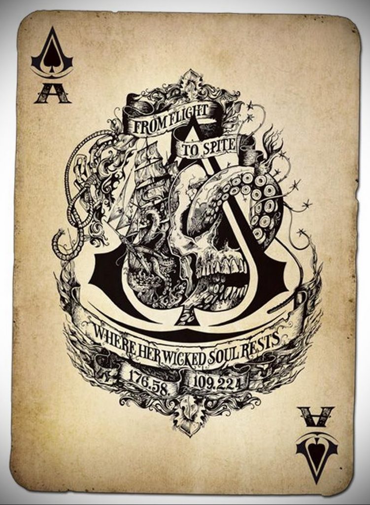 Ásó ásó tetoválás vázlata-