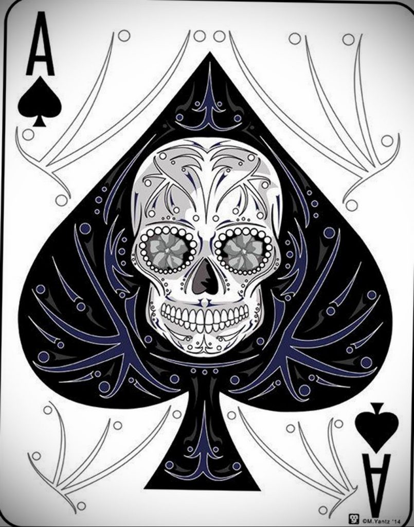 Ásó ásó tetoválás vázlata-