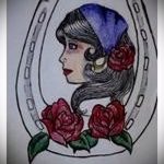 A patkó vázlat tetoválás érdekes változata - férfiak patkótetoválásához használható