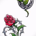 A patkó vázlat tetoválás stílusos változata - férfiak patkótetoválásához használható