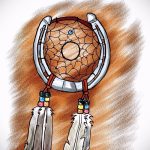 A patkó vázlat tetoválás egyedi változata - használható patkótetováláshoz a realizmusban