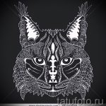 A hiúz tetoválási vázlatának hűvös változata - hiúz és farkas tetováláshoz használható