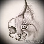 A hiúz tetoválási vázlatának érdekes változata - tetováláshoz fekete hiúzt használhat