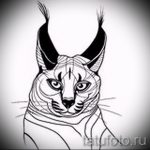 A hiúz tetoválási vázlatának eredeti változata - használható egy hiúz tetováláshoz egy lány számára