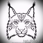 A hiúz tetoválási vázlatának érdekes változata - használható hiúz tetováláshoz a csuklón