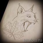 A hiúz tetoválási vázlatának eredeti változata - tetováláshoz használható a hiúz alkarján