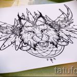 A hiúz tetoválási vázlatának hűvös változata - használható egy hiúz tetoválására a combon