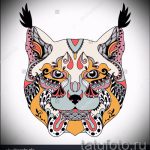 A hiúz tetoválási vázlatának eredeti változata - használható egy hiúz tetoválására a lábán