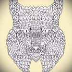 A hiúz tetoválási vázlatának hűvös változata - használhatja a hiúz jelentését a zóna tetoválásához