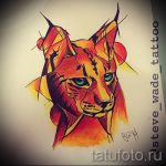 A hiúz tetoválási vázlatának stílusos változata - hiúz tetováláshoz használható a karon