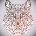 A hiúz tetoválási vázlatának megfelelő változata - használható egy hiúz tetoválásának megtekintésére